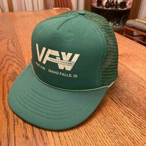 Vintage VFW Post 2146 Idaho Falls, Idaho Green Snapback Trucker Hat Cap